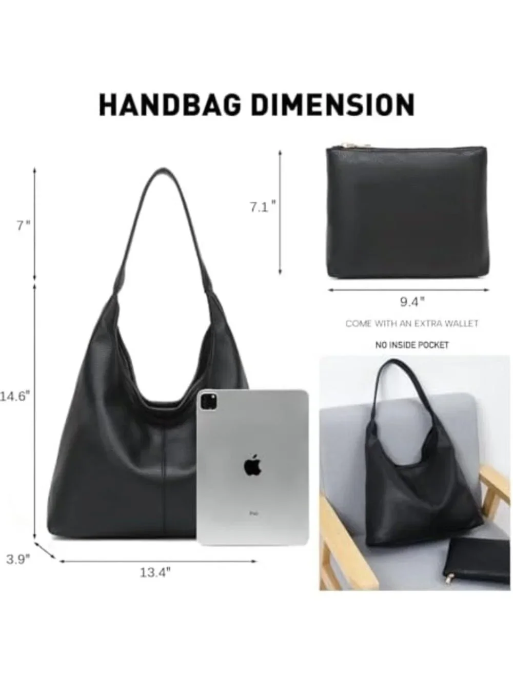 Soft Slouchy Hobo Bag for Women | Chic PU Leather Tote for Work & Travel